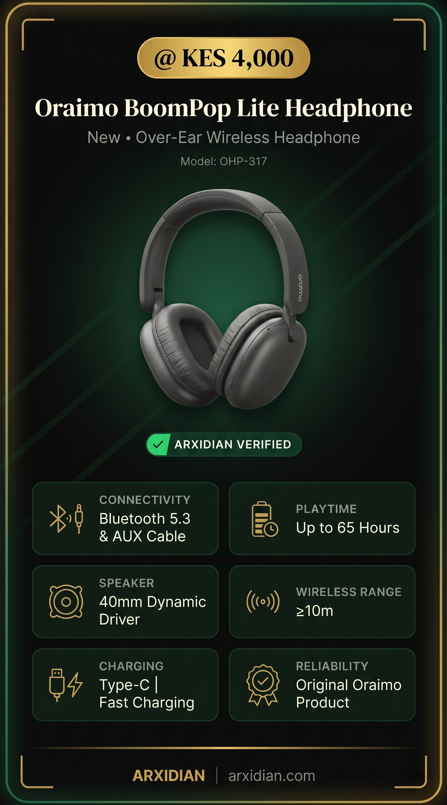 Oraimo BoomPop Lite Headphone - image 5